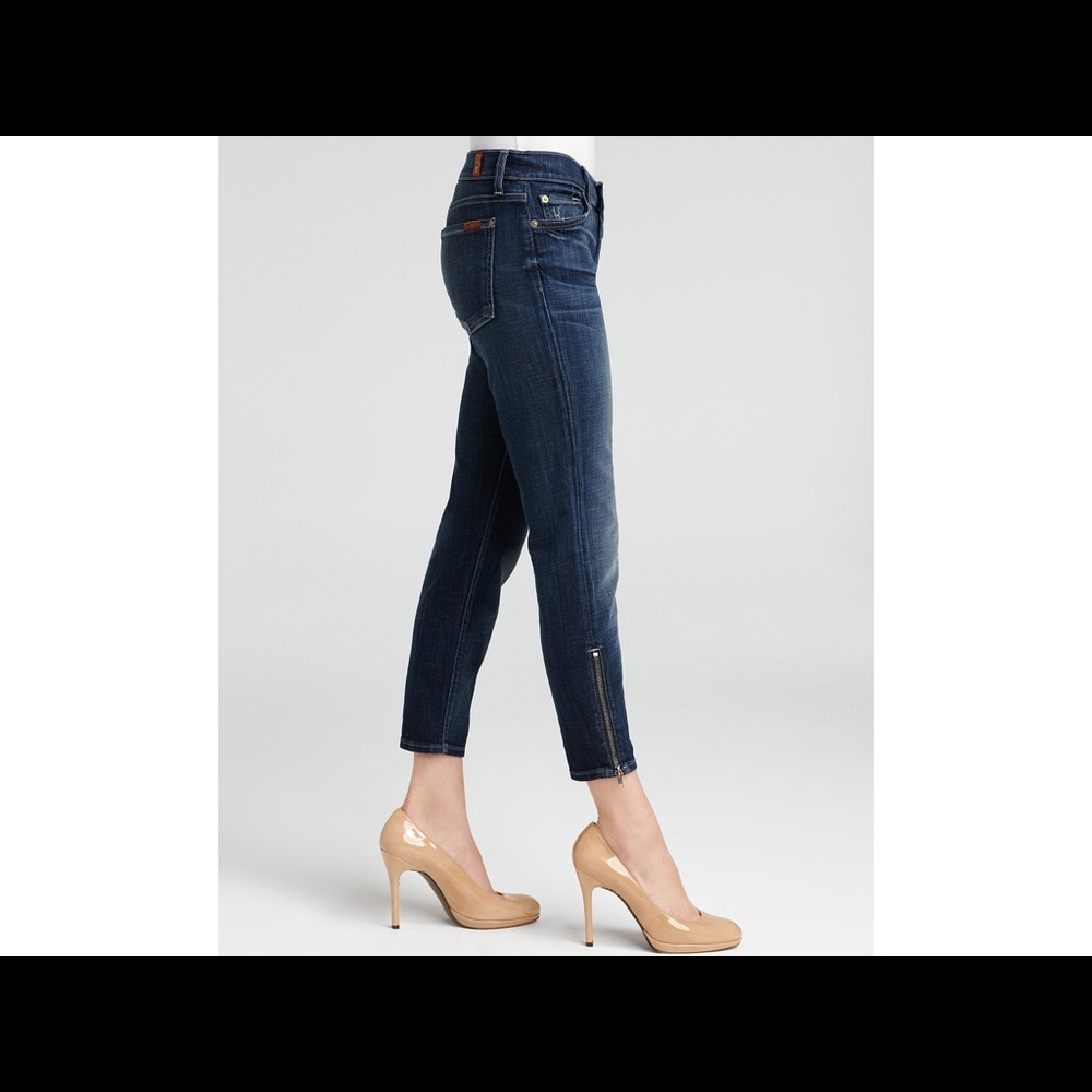 7 for all mankind zipped ankle skinny Jean
